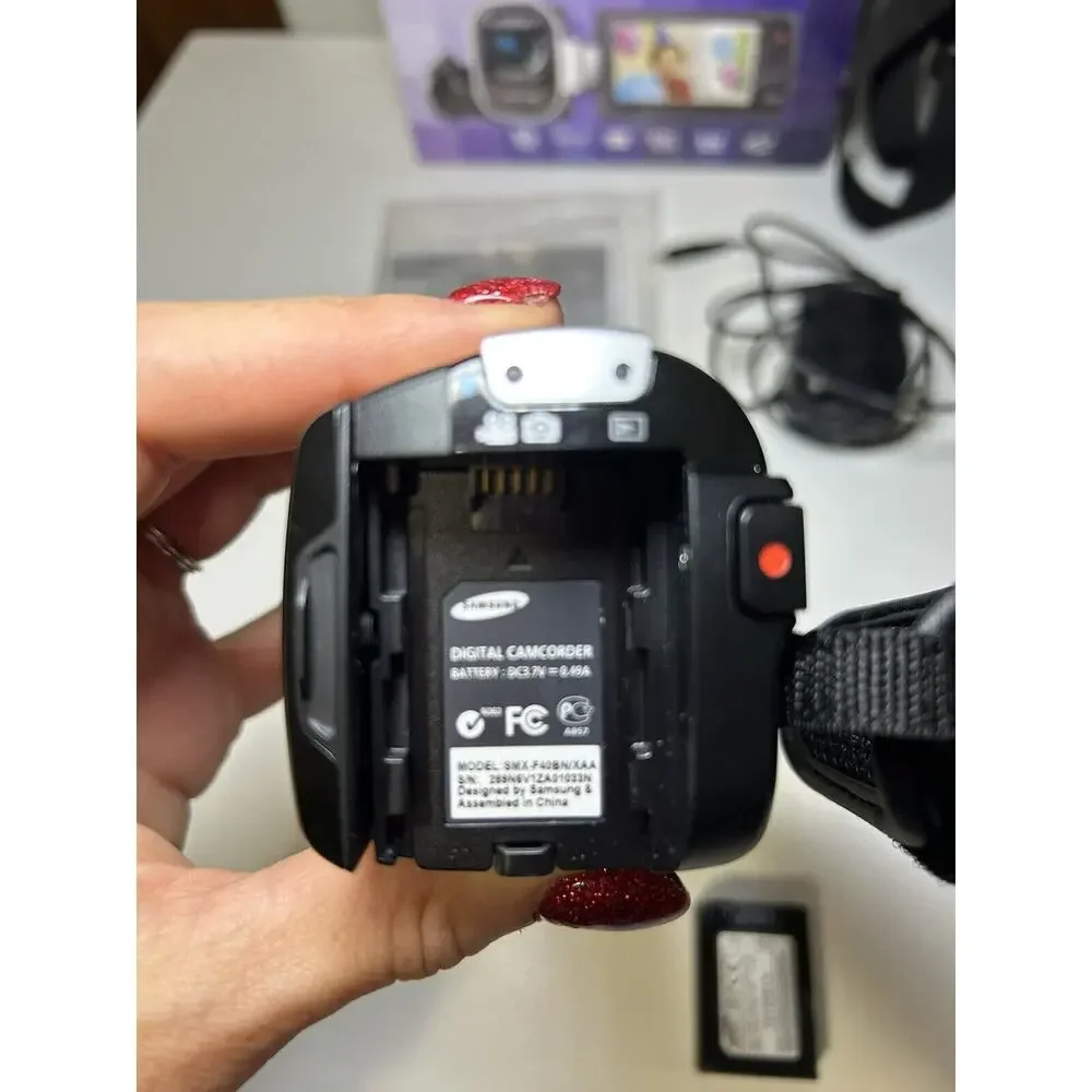 Samsung Black Camcorder with Accessories